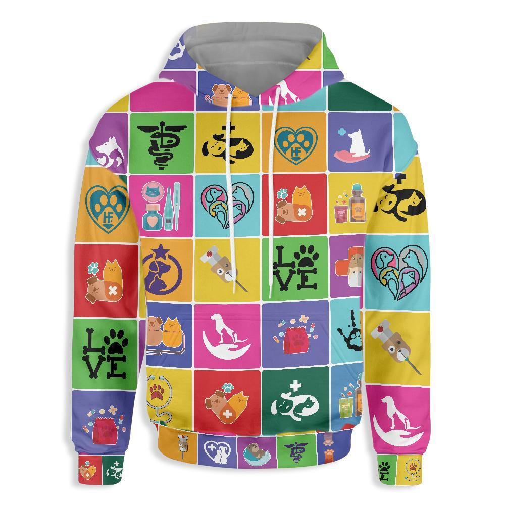 Vetarinarian Multi Tools Multi Color 3D All Over Printed Sweatshirt, Hoodie, Zip Hoodie | Fan Apparel For Men, Women