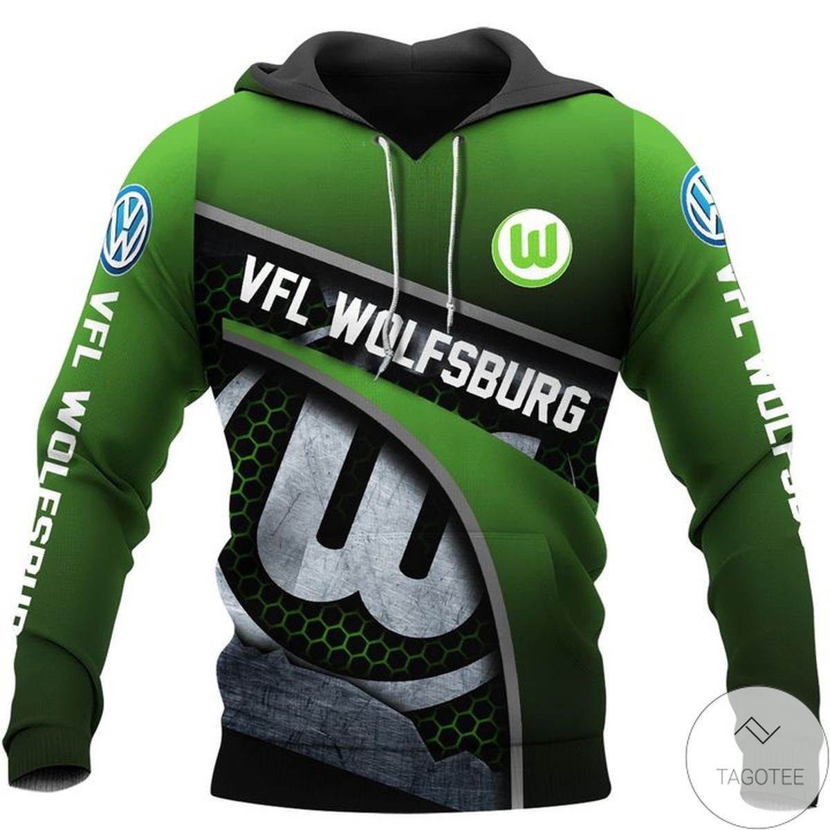 Vfl Wolfsburg Logo 3D All Over Printed Sweatshirt, Hoodie, Zip Hoodie | Fan Apparel For Men, Women
