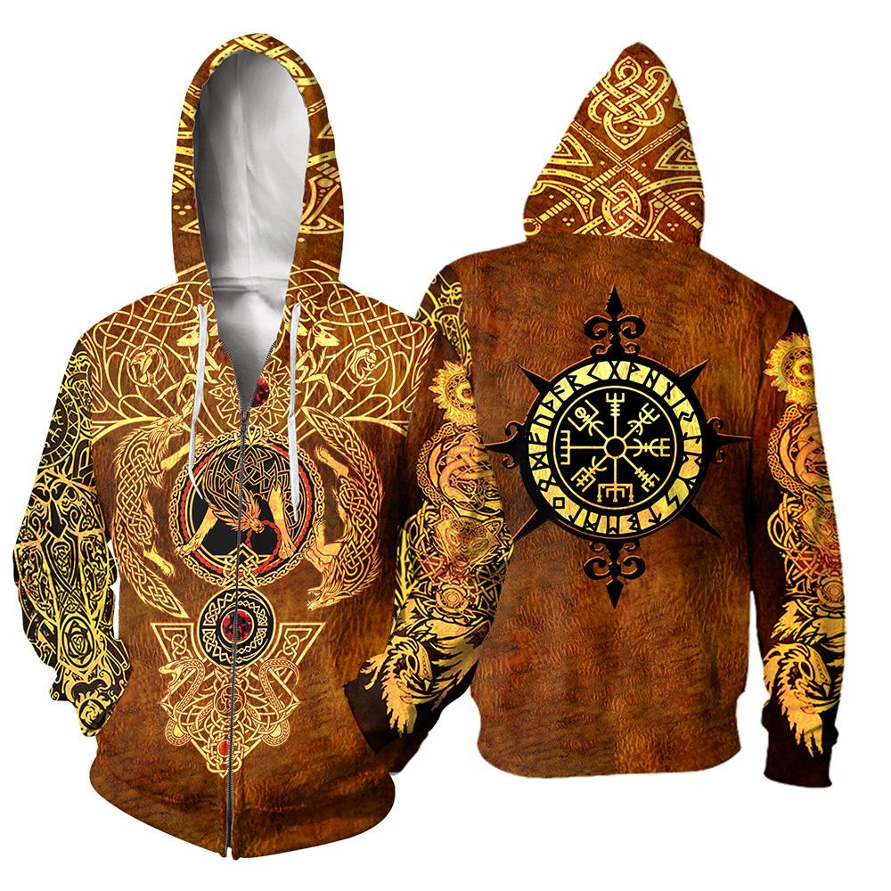 Viking Tattoo 3D All Over Printed Sweatshirt, Hoodie, Zip Hoodie | Fan Apparel For Men, Women