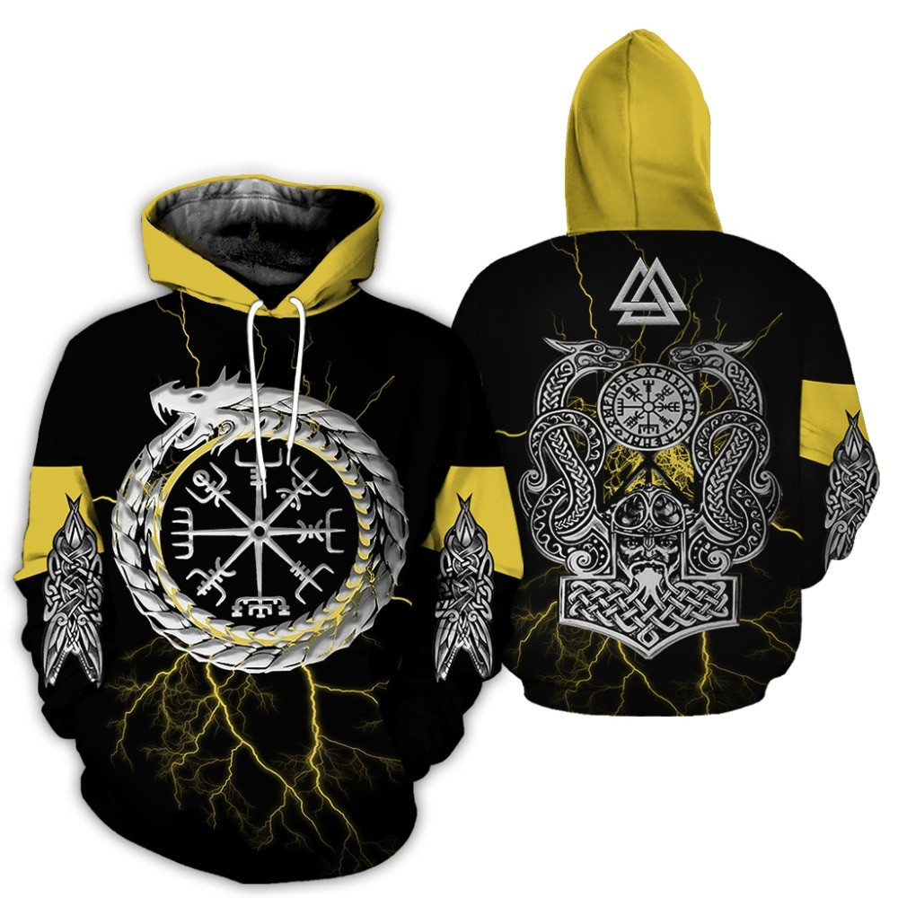 Viking Tattoo Art Skull 3D All Over Printed Sweatshirt, Hoodie, Zip Hoodie | Special Edition Fan Apparel For Men, Women