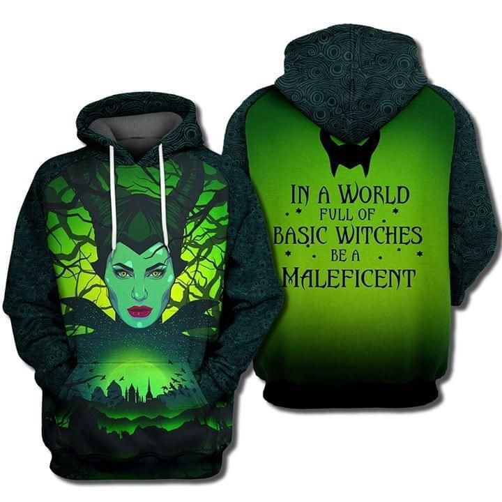 Villains In World Full Of Basic Witches Be A Maleficent 3D All Over Printed Sweatshirt, Hoodie, Zip Hoodie | Fan Apparel For Men, Women
