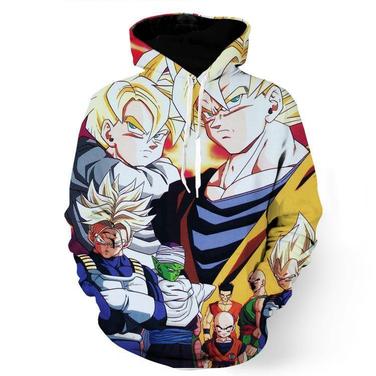 Vintage Z Fighters Dragon Ball Z 3D All Over Printed Sweatshirt, Hoodie, Zip Hoodie | Fan Apparel For Men, Women
