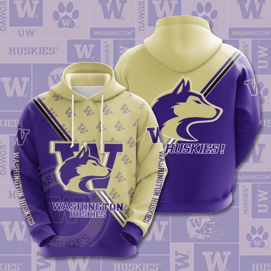 Washington Huskies 3D All Over Printed Sweatshirt, Hoodie, Zip Hoodie | Ncaa Fan Gear For Men, Women