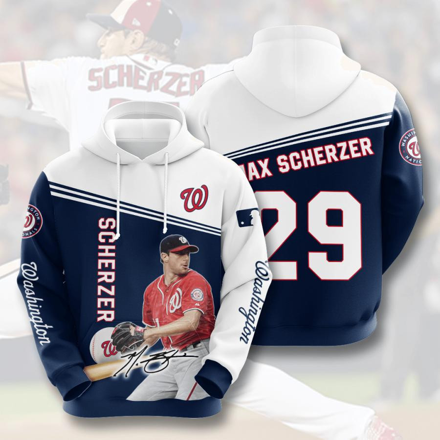 Washington Nationals Max Scherzer 3D All Over Printed Sweatshirt, Hoodie, Zip Hoodie | Mlb Fan Gear For Men, Women