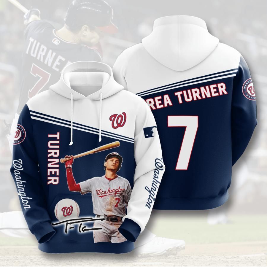 Washington Nationals Trea Turner 7 3D All Over Printed Sweatshirt, Hoodie, Zip Hoodie | Mlb Fan Gear For Men, Women