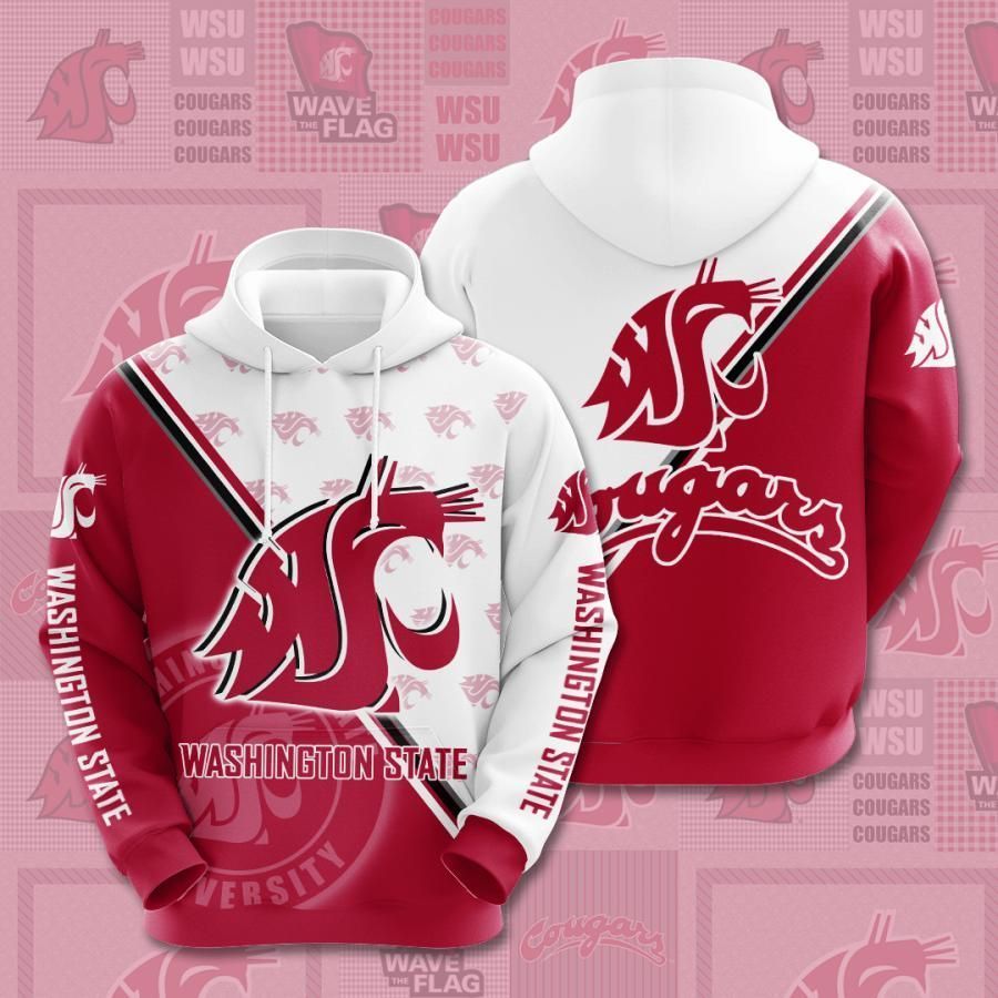 Washington State Cougars 3D All Over Printed Sweatshirt, Hoodie, Zip Hoodie | Ncaa Fan Gear For Men, Women