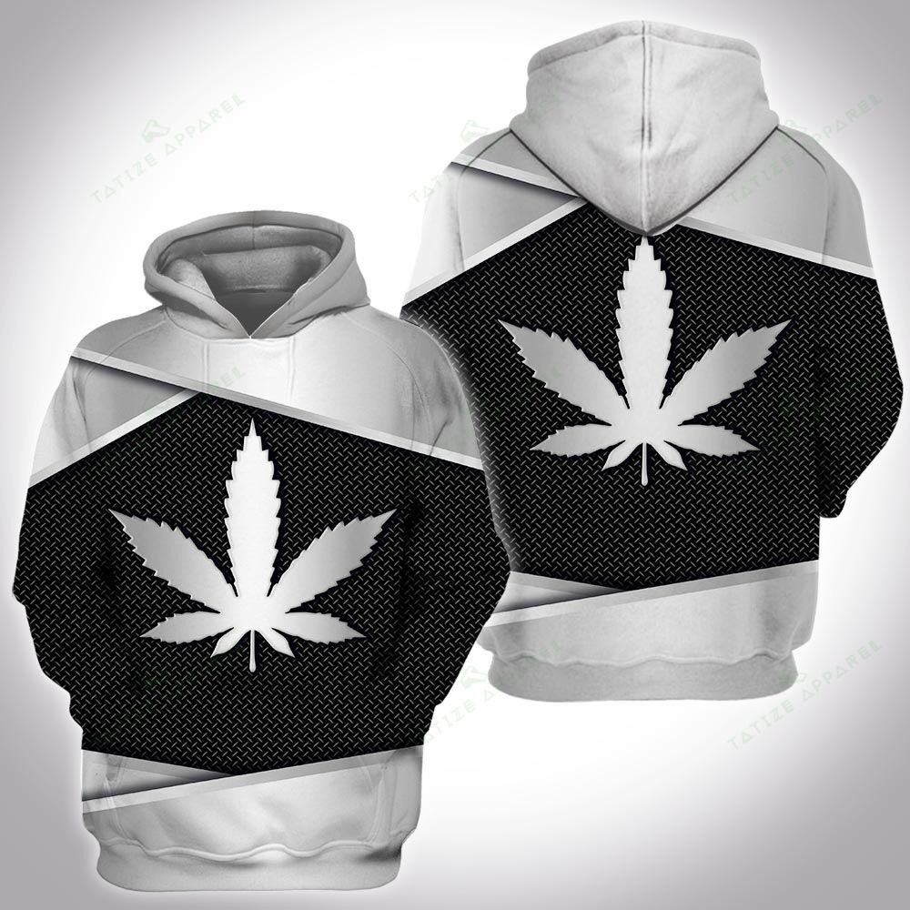 Weed Silver Metal 3D All Over Printed Sweatshirt, Hoodie, Zip Hoodie | Fan Apparel For Men, Women