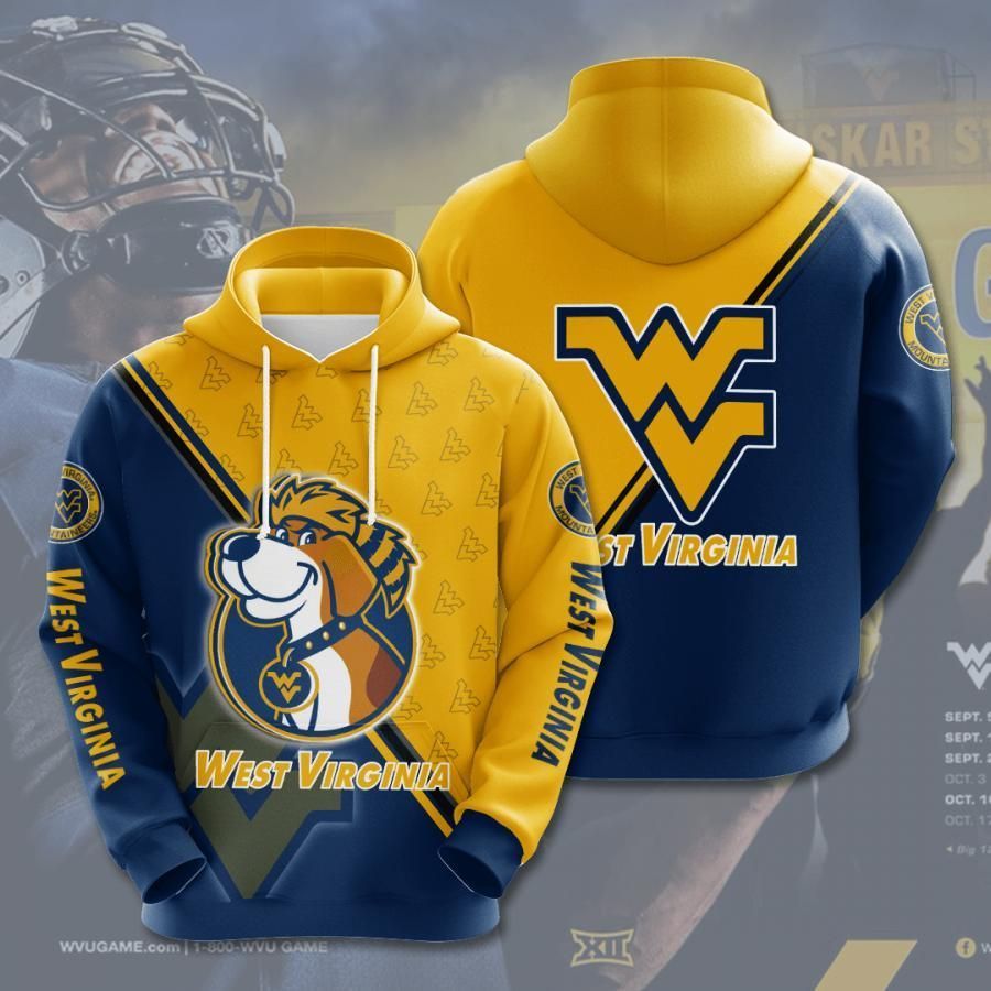 West Virginia Mountaineers 3D All Over Printed Sweatshirt, Hoodie, Zip Hoodie | Ncaa Fan Gear For Men, Women