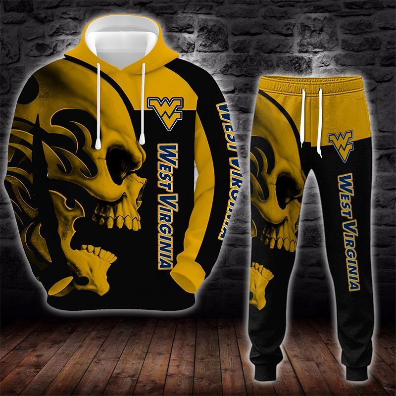 West Virginia Mountaineers Skull 3D All Over Printed Sweatshirt, Hoodie, Zip Hoodie | Ncaa Special Edition Fan Gear For Men, Women