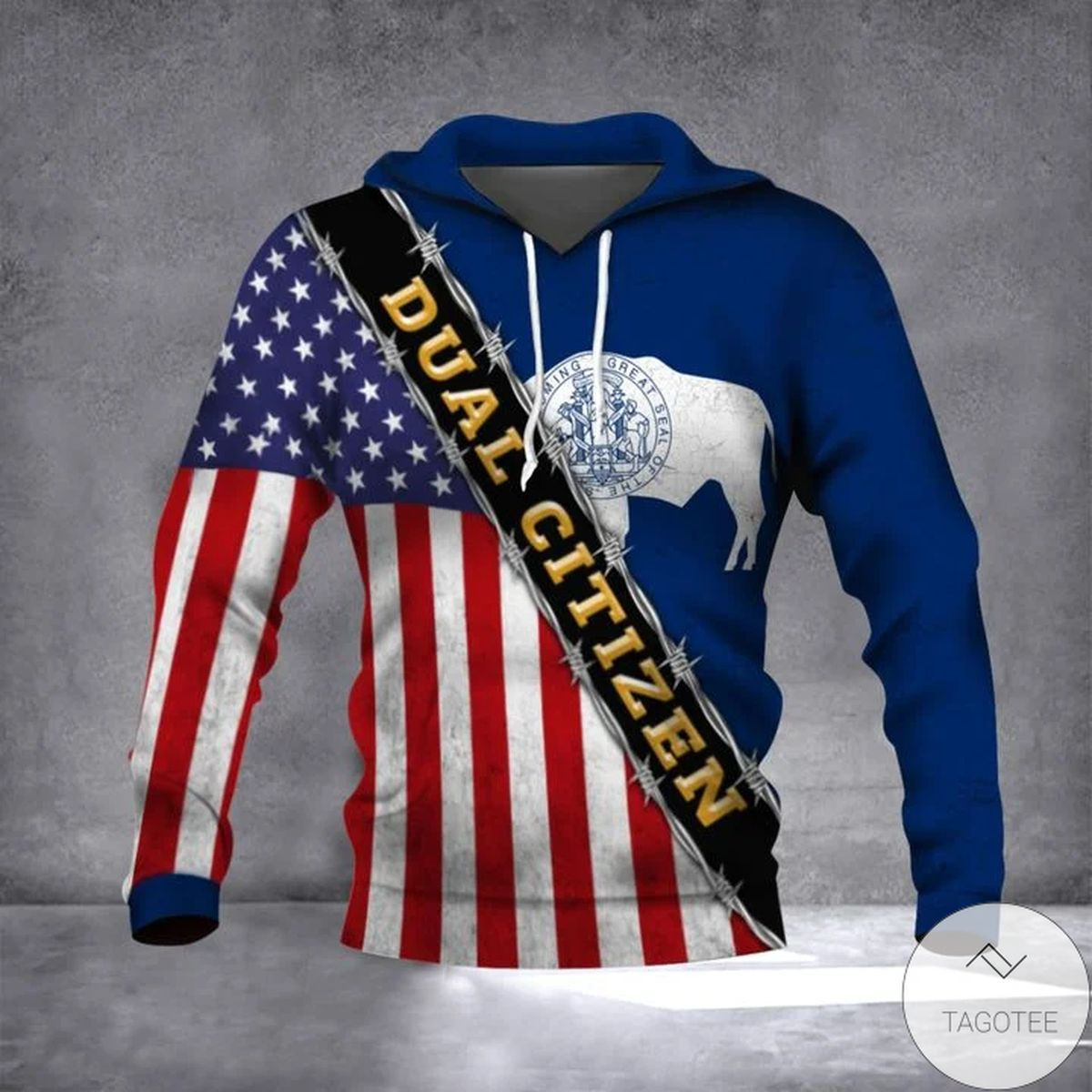 Where To Buy Wyoming Dual Citizen American Wyoming State Flag 3D All Over Printed Sweatshirt, Hoodie, Zip Hoodie | Fan Apparel For Men, Women