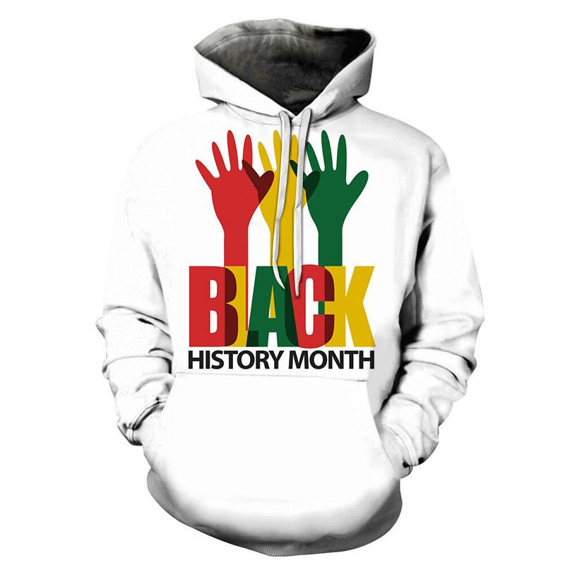 White Hand Print Black History Month 3D All Over Printed Sweatshirt, Hoodie, Zip Hoodie | Fan Apparel For Men, Women