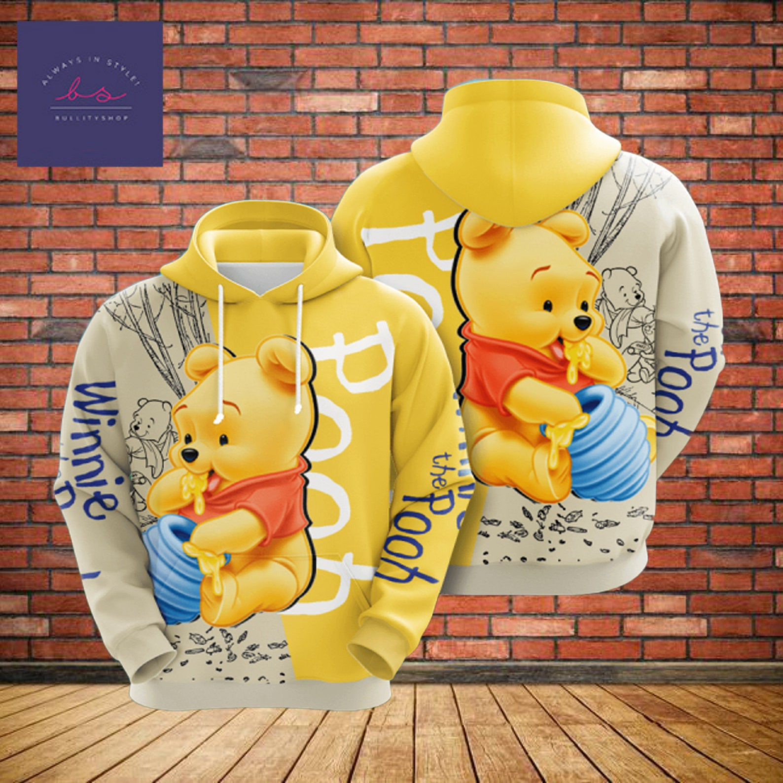 Winnie The Pooh 3D All Over Printed Sweatshirt, Hoodie, Zip Hoodie | Fan Apparel For Men, Women