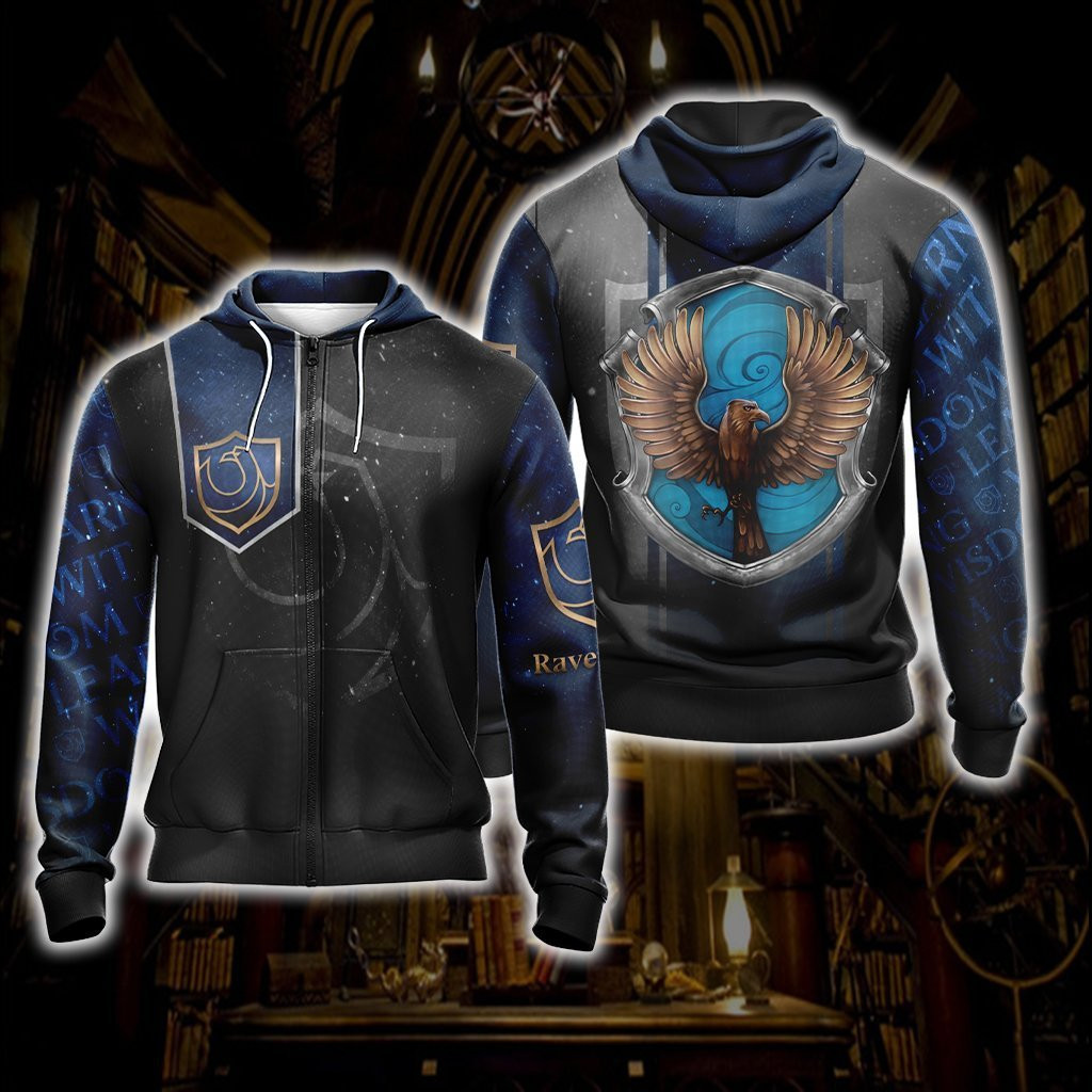 Wise Like A Ravenclaw Harry Potter 3D All Over Printed Sweatshirt, Hoodie, Zip Hoodie | Fan Apparel For Men, Women
