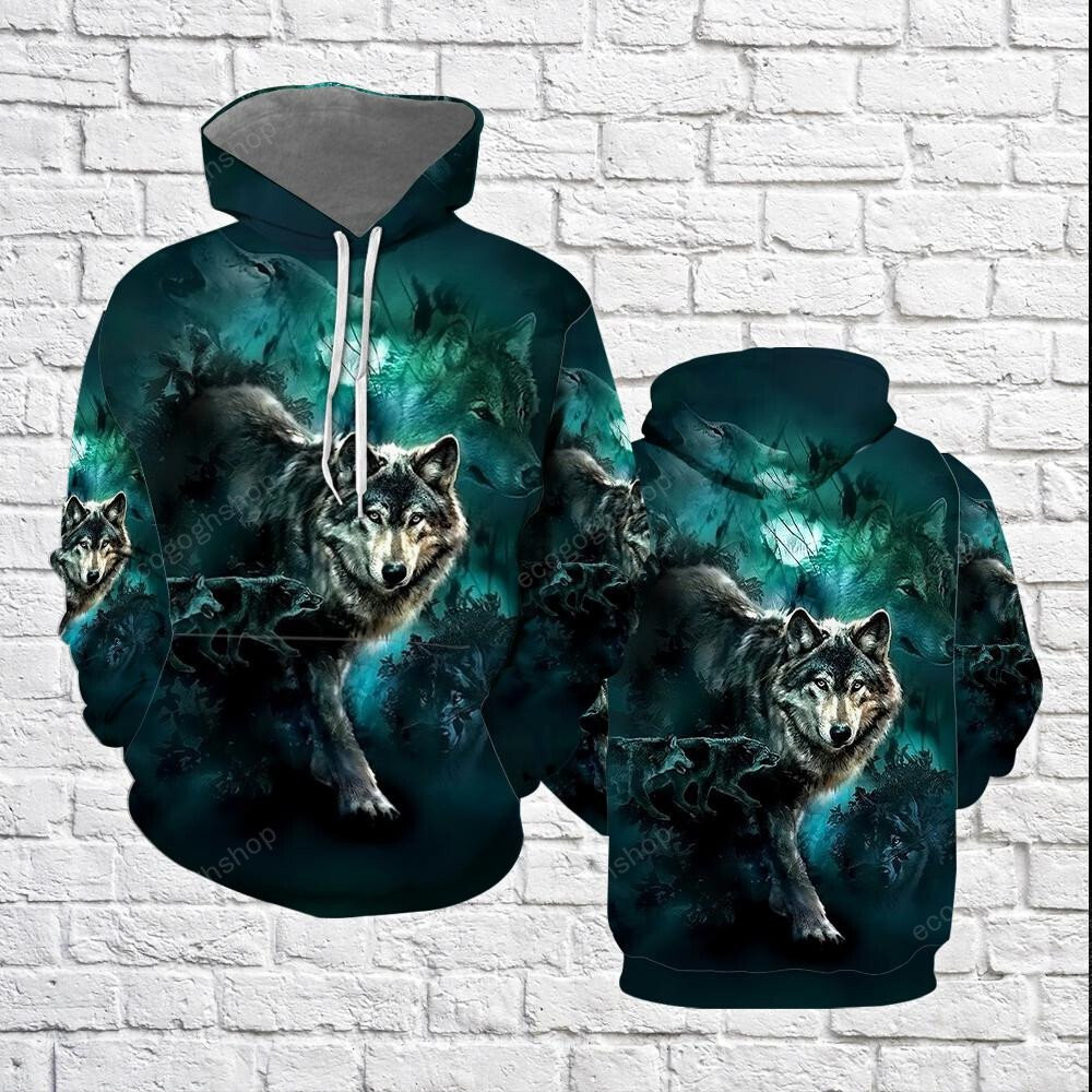 Wolf 3D All Over Printed Sweatshirt, Hoodie, Zip Hoodie | Fan Apparel For Men, Women