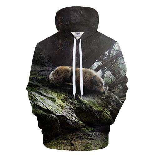 Wolf Sleeping 3D All Over Printed Sweatshirt, Hoodie, Zip Hoodie | Fan Apparel For Men, Women