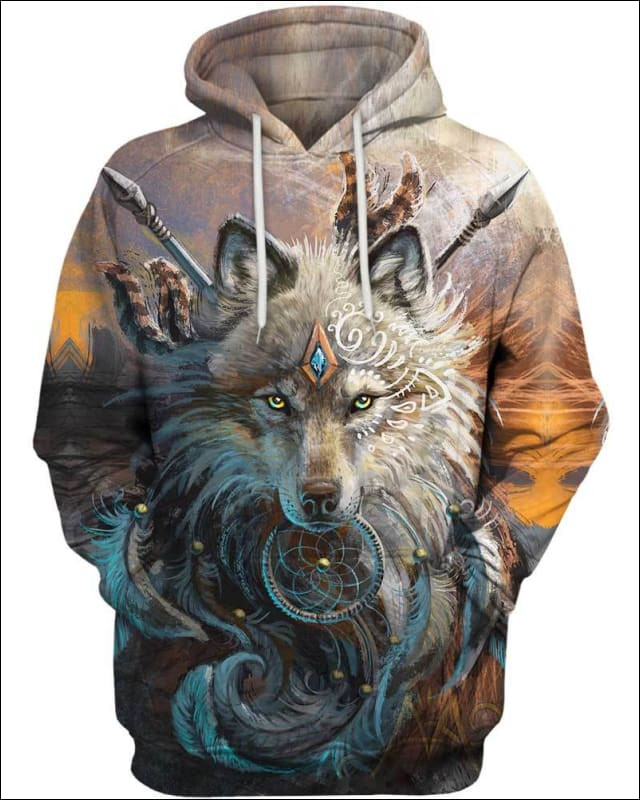 Wolf Warrior 3D All Over Printed Sweatshirt, Hoodie, Zip Hoodie | Fan Apparel For Men, Women