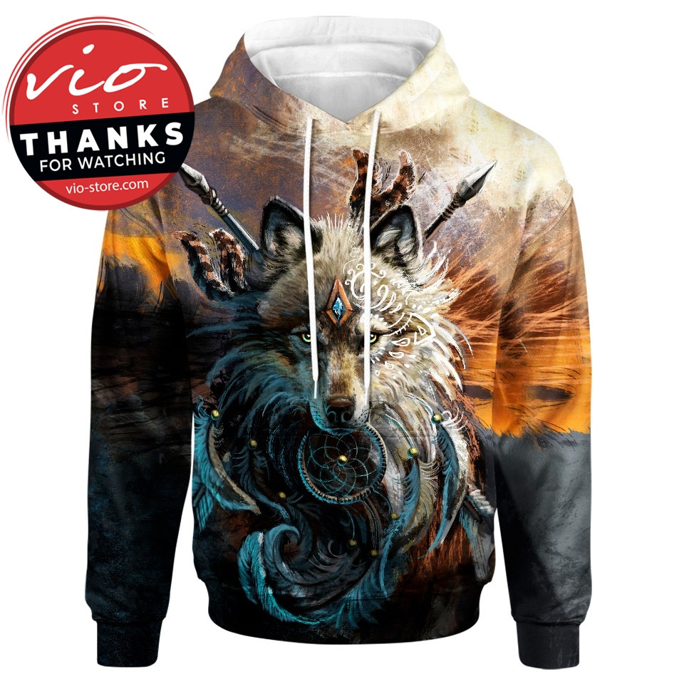 Wolf Warrior 3D All Over Printed Sweatshirt, Hoodie, Zip Hoodie | Fan Apparel For Men, Women