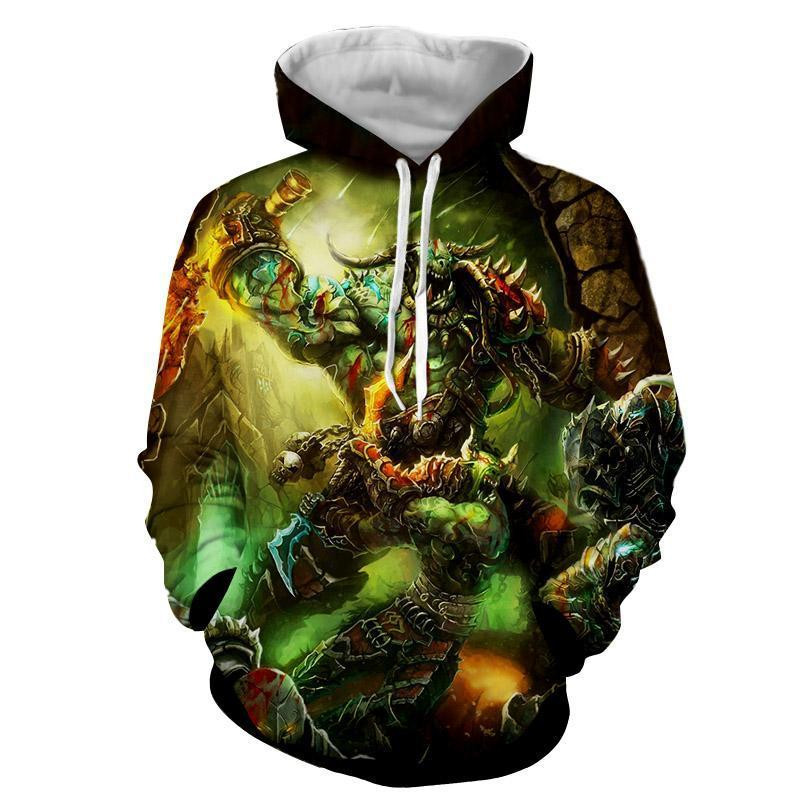 World Of Warcraft Orcs Warrior Fight War 3D All Over Printed Sweatshirt, Hoodie, Zip Hoodie | Fan Apparel For Men, Women