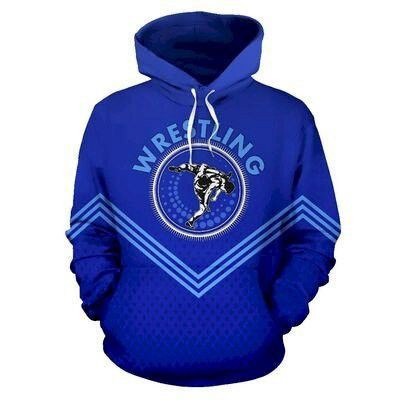 Wrestling Blue 3D All Over Printed Sweatshirt, Hoodie, Zip Hoodie | Fan Apparel For Men, Women