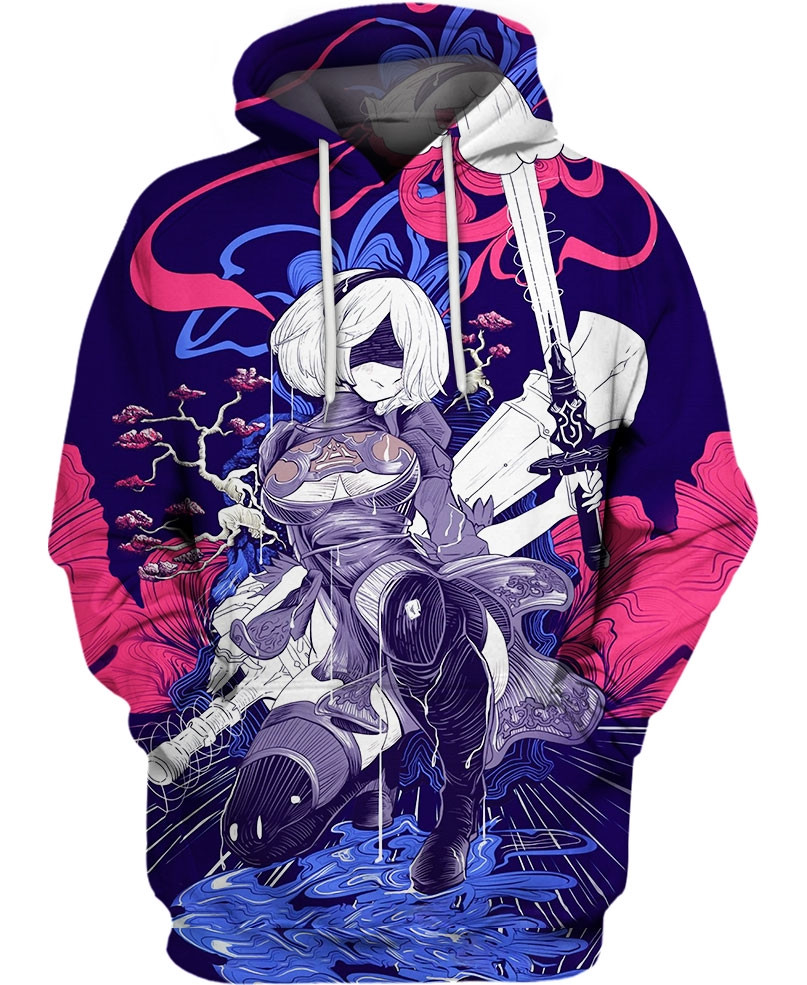 Yorha No2 Type B 3D All Over Printed Sweatshirt, Hoodie, Zip Hoodie | Fan Apparel For Men, Women