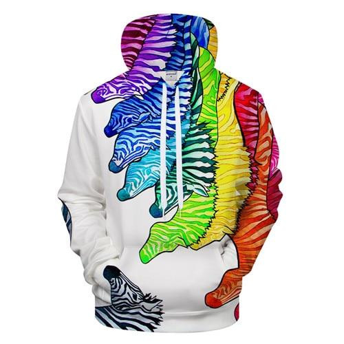 Zebradelic 3D All Over Printed Sweatshirt, Hoodie, Zip Hoodie | Fan Apparel For Men, Women