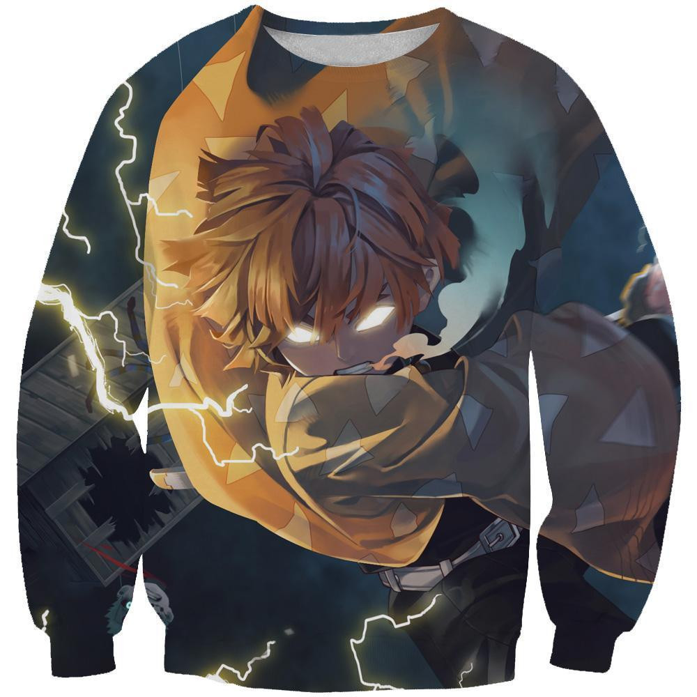 Zenitsu Agatsuma Demon Slayer Lightening Zenitsu 3D All Over Printed Sweatshirt, Hoodie, Zip Hoodie | Fan Apparel For Men, Women